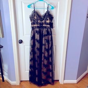 *NEW* Black Embroidered Lulus Maxi Dress